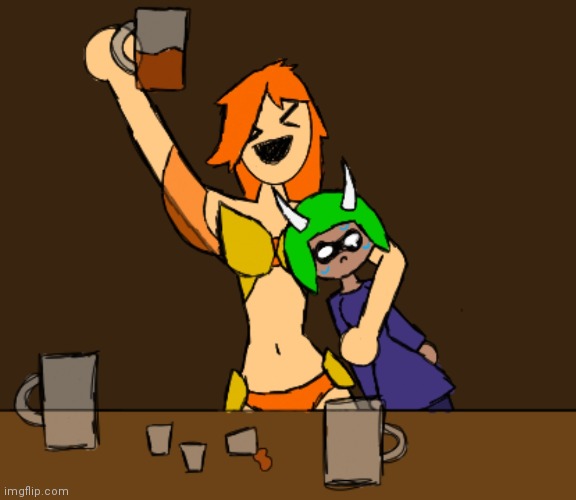 Semi-drunk Peyton and inkmatas because why not | made w/ Imgflip meme maker