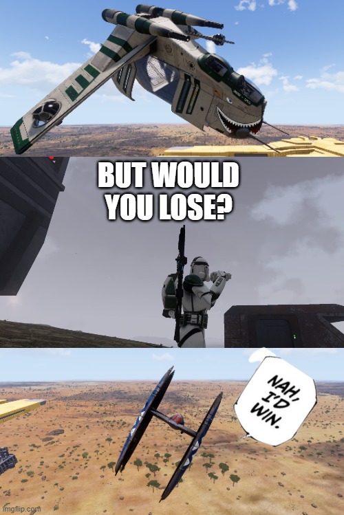 41st Clone Wars, Grim vs Vulture | BUT WOULD YOU LOSE? | image tagged in star wars | made w/ Imgflip meme maker