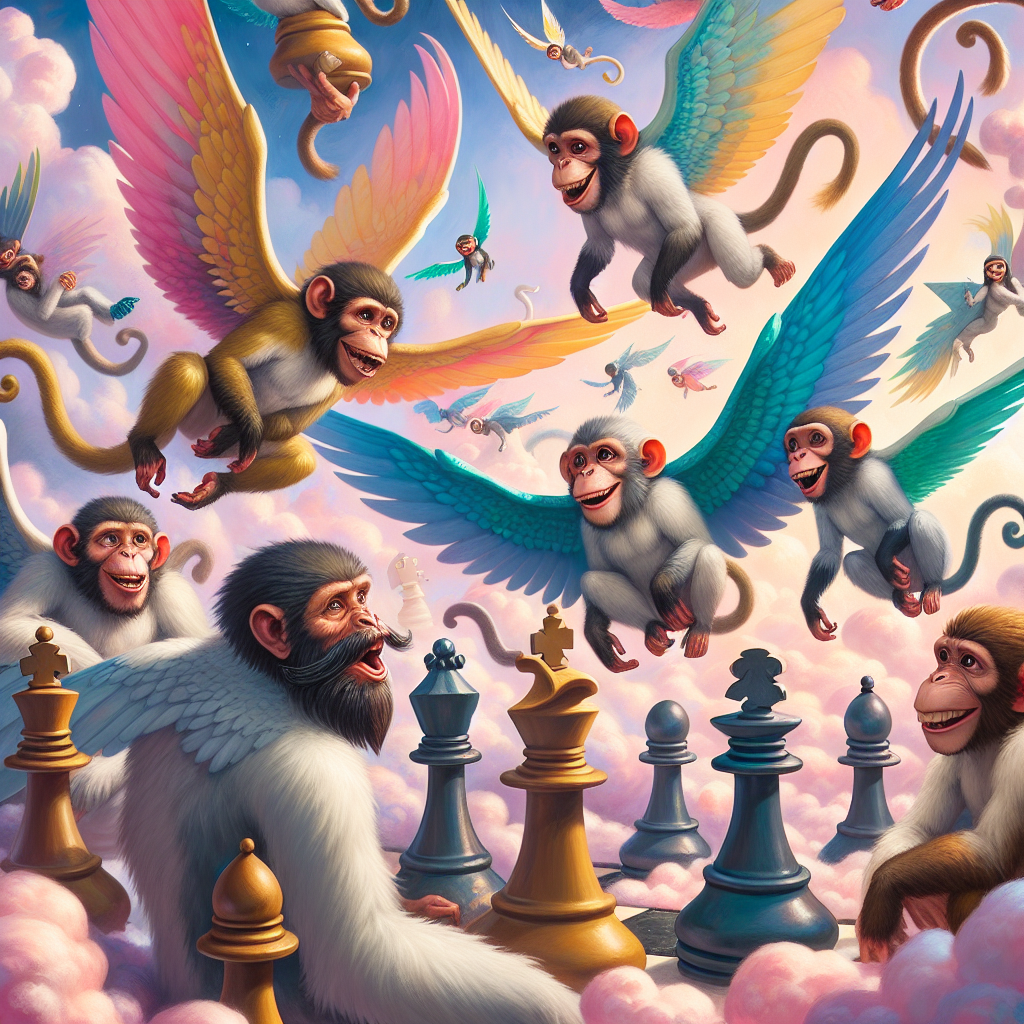 High Quality Flying monkey chess Blank Meme Template