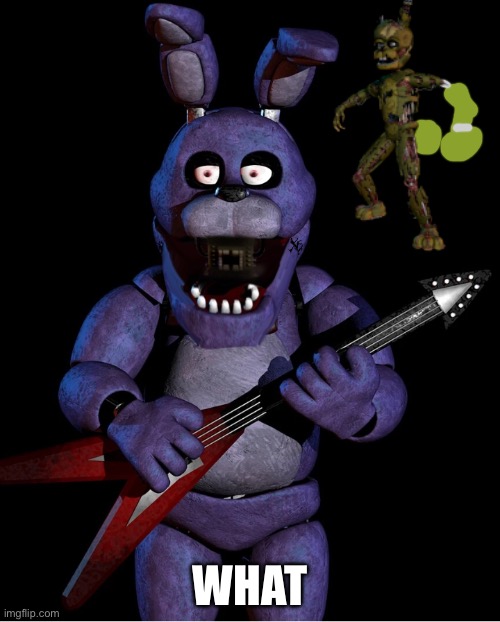 Shocked bonnie | WHAT | image tagged in shocked bonnie | made w/ Imgflip meme maker