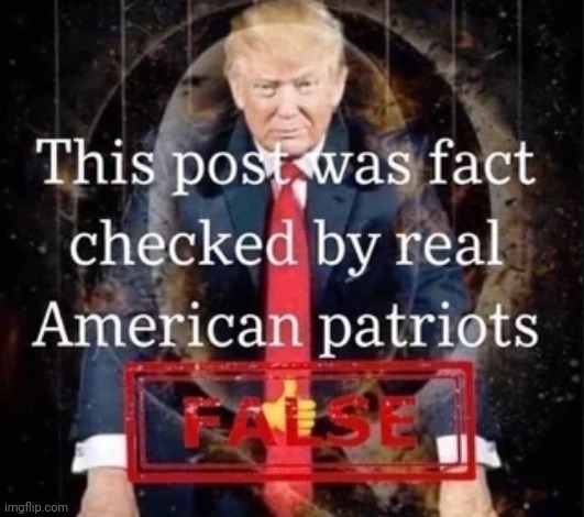 False | image tagged in this post was fact checked by real american patriots,false,comment section,comment,comments,fact checked | made w/ Imgflip meme maker