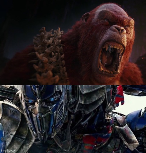 Optimus Prime VS Skar King | image tagged in meme,fun | made w/ Imgflip meme maker