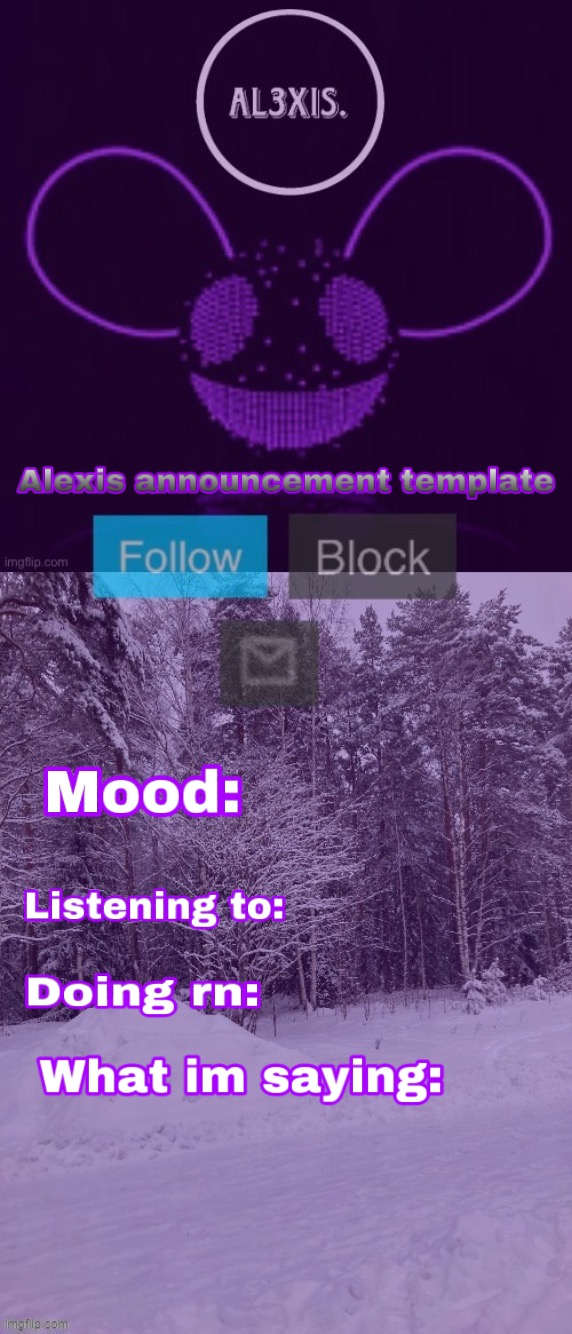 Alexis announcement template (credits to Rose-Lalonde) Blank Meme Template
