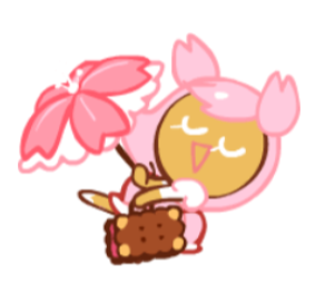 Cherry Blossom Cookie Sleeping Blank Meme Template