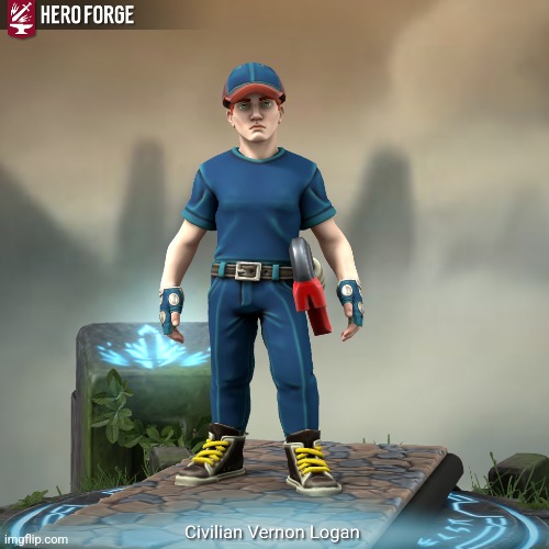 And here's civilian Vernon. He likes crowbars, so he keeps one on hand. | made w/ Imgflip meme maker