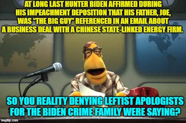 Go ahead leftists tell us that 10% for the Big Guy meant something other than graft. | image tagged in yep | made w/ Imgflip meme maker