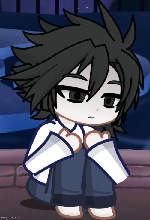Made L Lawliet in gl2 | image tagged in death note,gacha | made w/ Imgflip meme maker