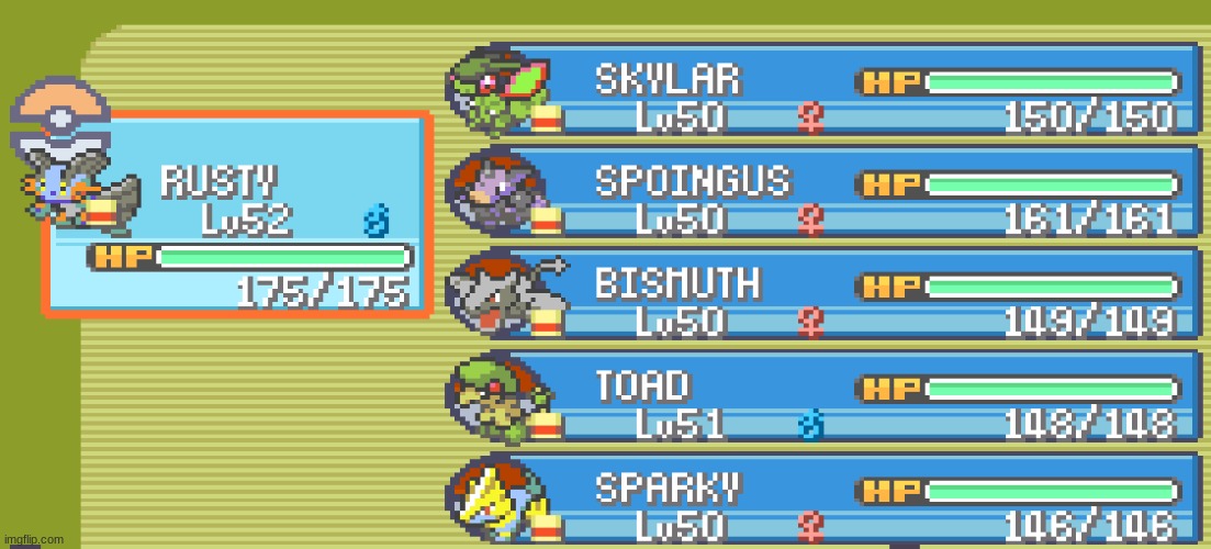 Rate my team for a Emerald rom called Galaxy Emerald | image tagged in pokemon,emerald | made w/ Imgflip meme maker