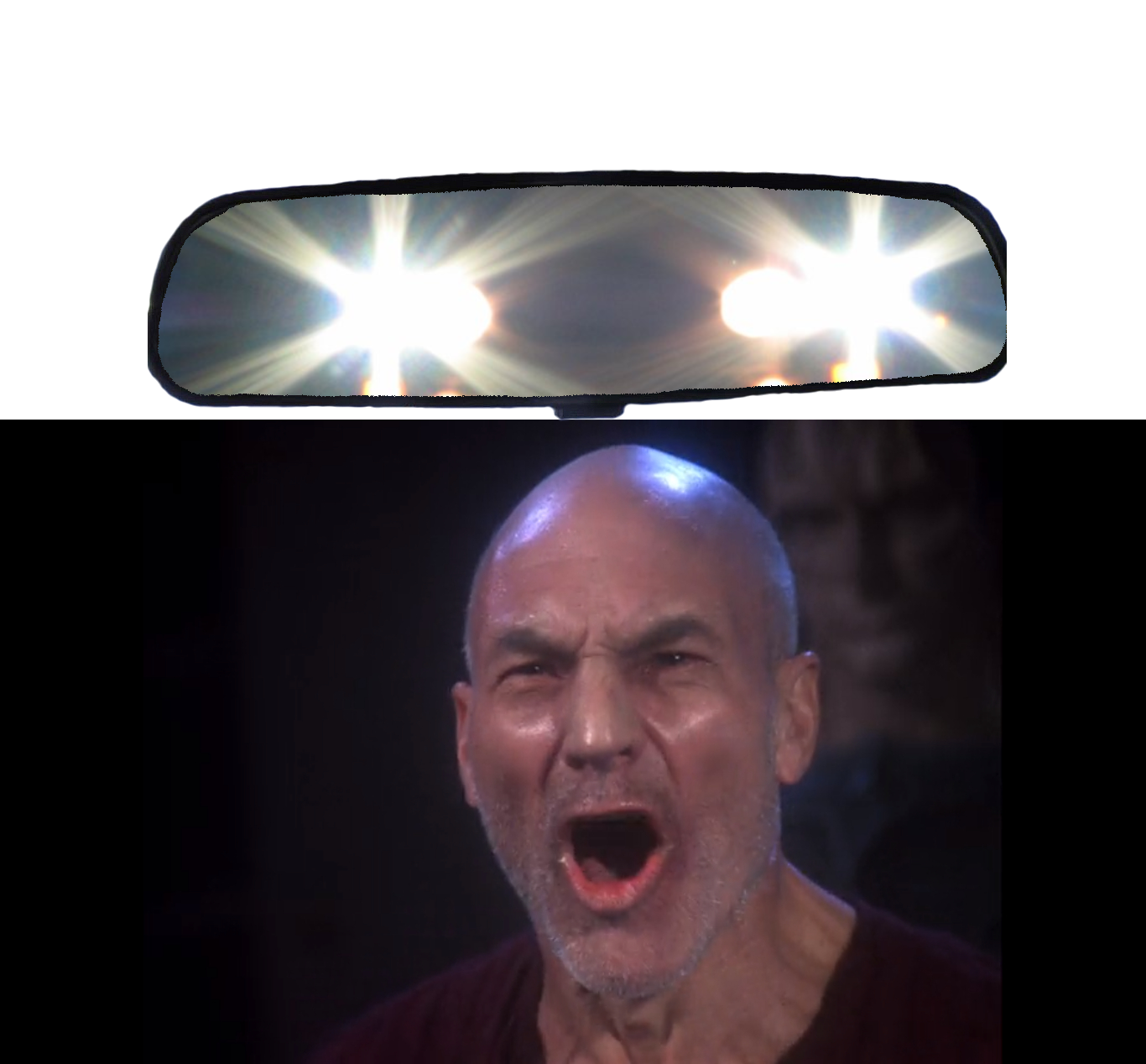 Picard knows it's high-beams Blank Meme Template