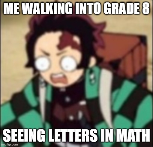 confused... | ME WALKING INTO GRADE 8; SEEING LETTERS IN MATH | image tagged in confused | made w/ Imgflip meme maker