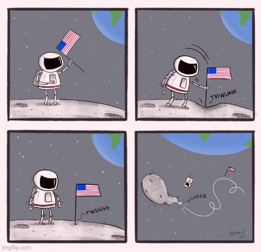 Moon balloon | image tagged in flag,balloon,flags,moon,comics,comics/cartoons | made w/ Imgflip meme maker