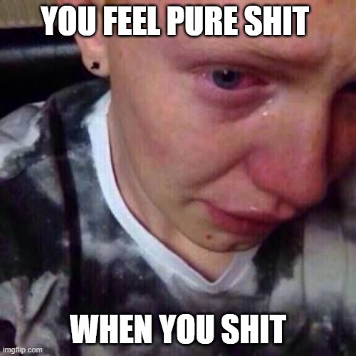 Feel like pure shit | YOU FEEL PURE SHIT; WHEN YOU SHIT | image tagged in feel like pure shit,memes,funny,funny memes | made w/ Imgflip meme maker