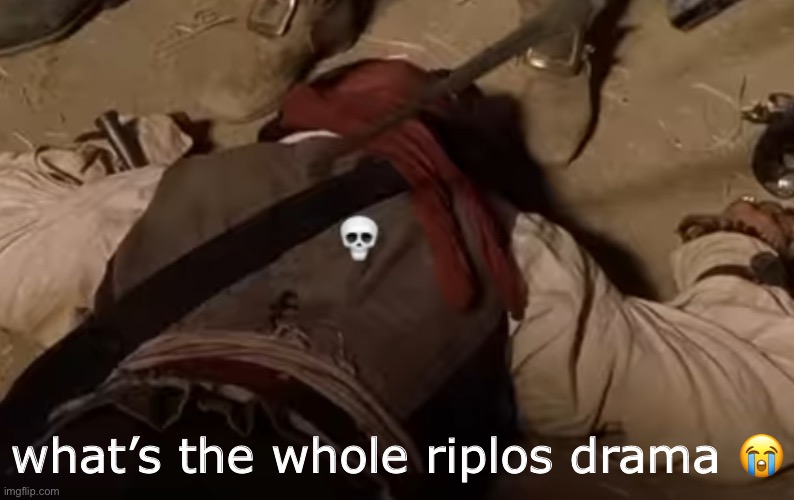 dead fr | what’s the whole riplos drama 😭 | image tagged in dead fr | made w/ Imgflip meme maker