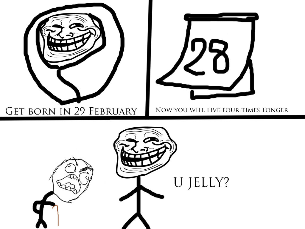 High Quality Born on a leap year Blank Meme Template