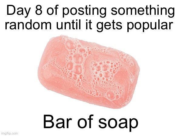 Bar of soap | Day 8 of posting something random until it gets popular; Bar of soap | image tagged in soap | made w/ Imgflip meme maker