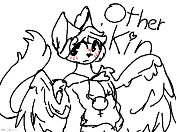 Proud Otherkin | image tagged in art,drawing,transgender,proud,proudness,otherkin | made w/ Imgflip meme maker
