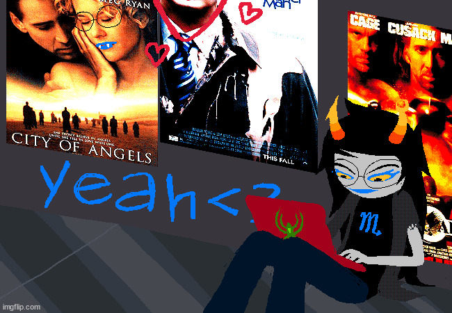 i think she likes nic cage | made w/ Imgflip meme maker