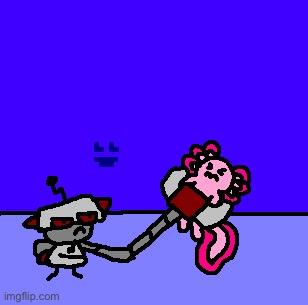 The robot dwellers do not fear us | image tagged in drawing | made w/ Imgflip meme maker