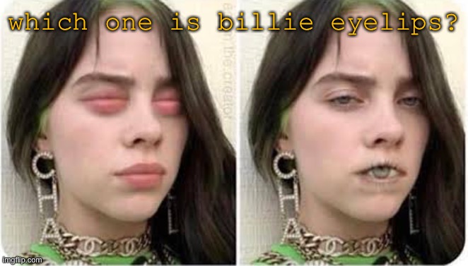 which one is billie eyelips? | made w/ Imgflip meme maker