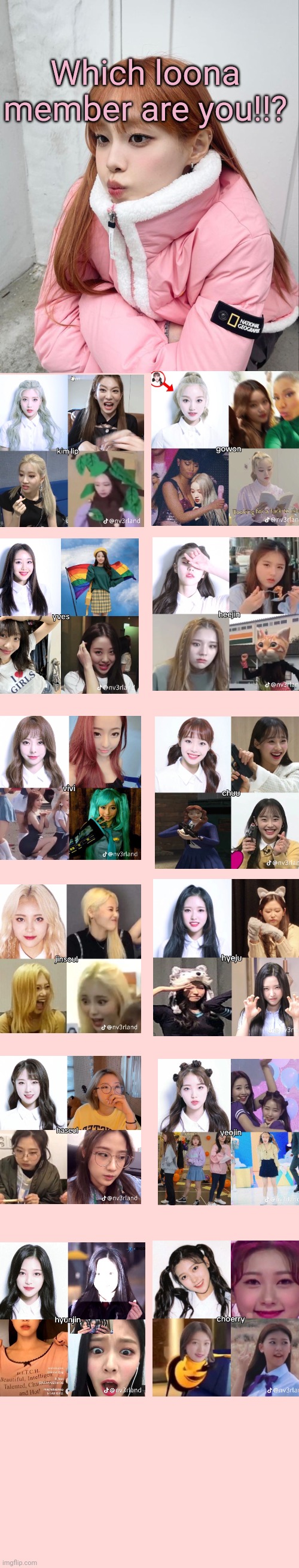 Guys, guess who I am!! | Which loona member are you!!? | image tagged in memes,blank transparent square,loona,chuu | made w/ Imgflip meme maker
