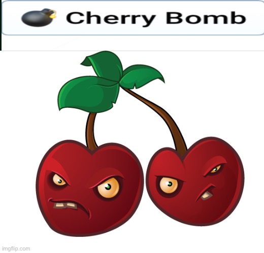 Found this in infinite craft | image tagged in pvz cherry bomb | made w/ Imgflip meme maker