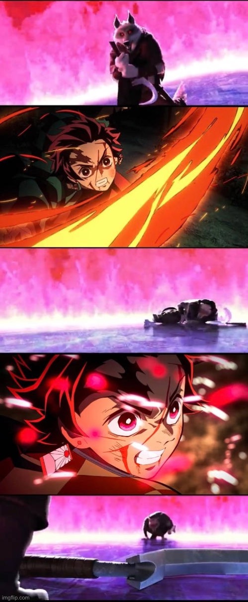 Tanjiro vs Death final part | image tagged in meme | made w/ Imgflip meme maker
