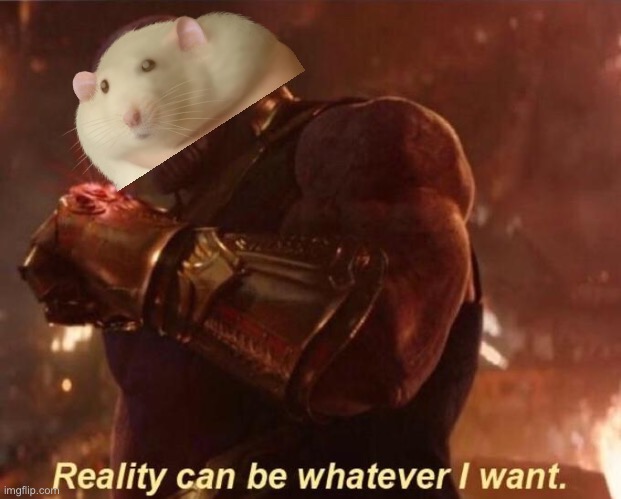 Thanos — Reality Can Be Whatever I Want | image tagged in thanos reality can be whatever i want | made w/ Imgflip meme maker
