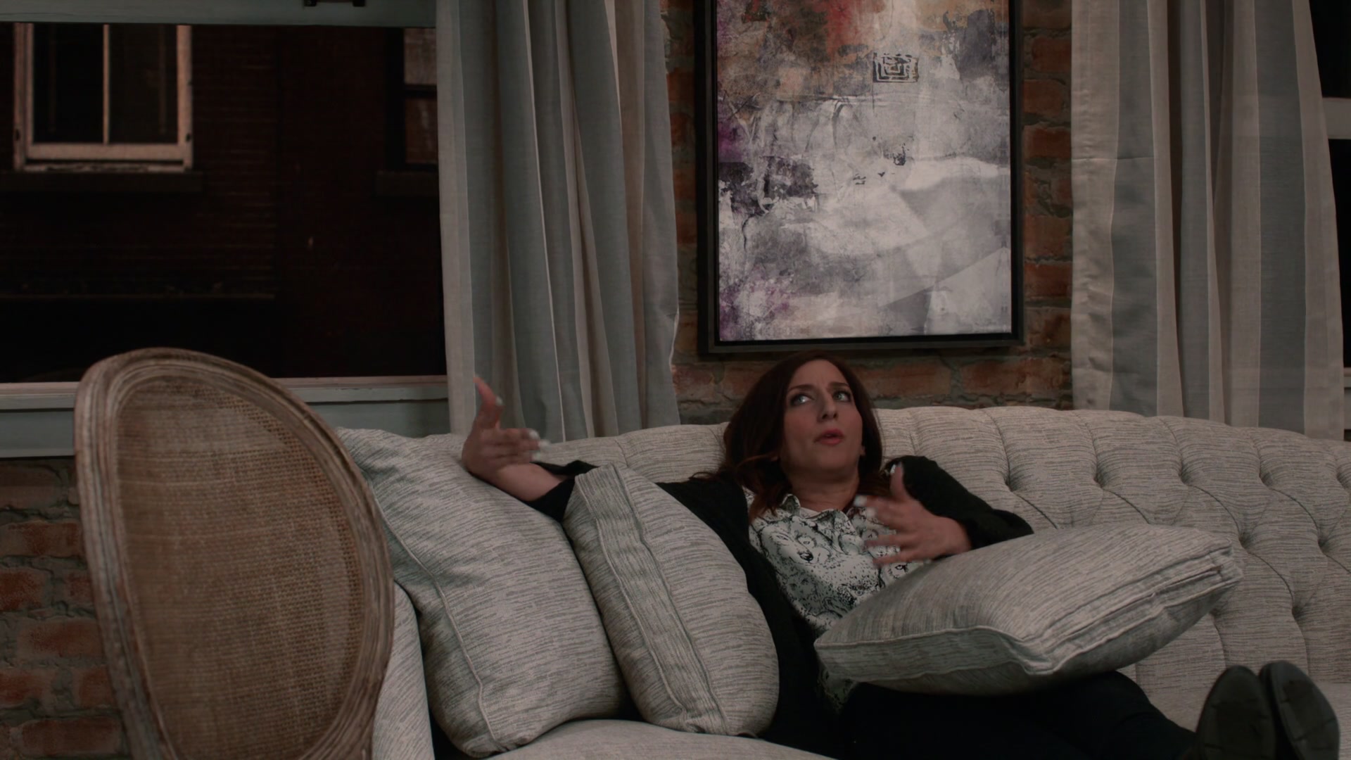 Gina On Couch Brooklyn 99 Blank Meme Template