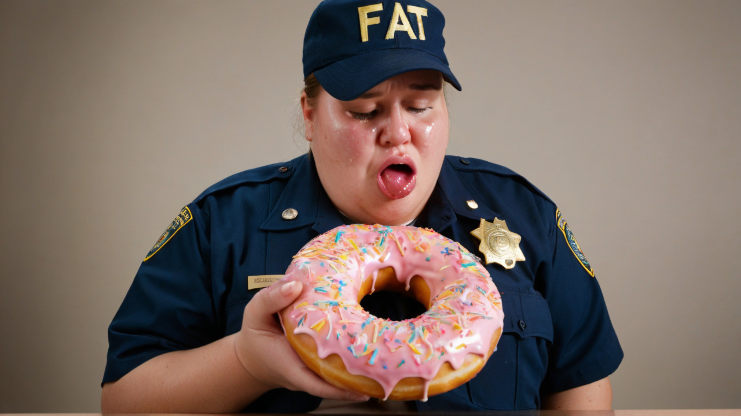 High Quality Police and donut Blank Meme Template