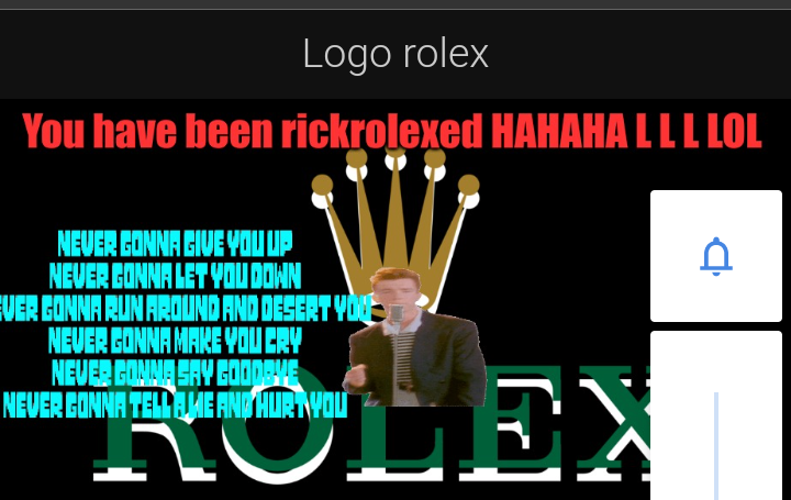 Rickrolexed loll Blank Meme Template