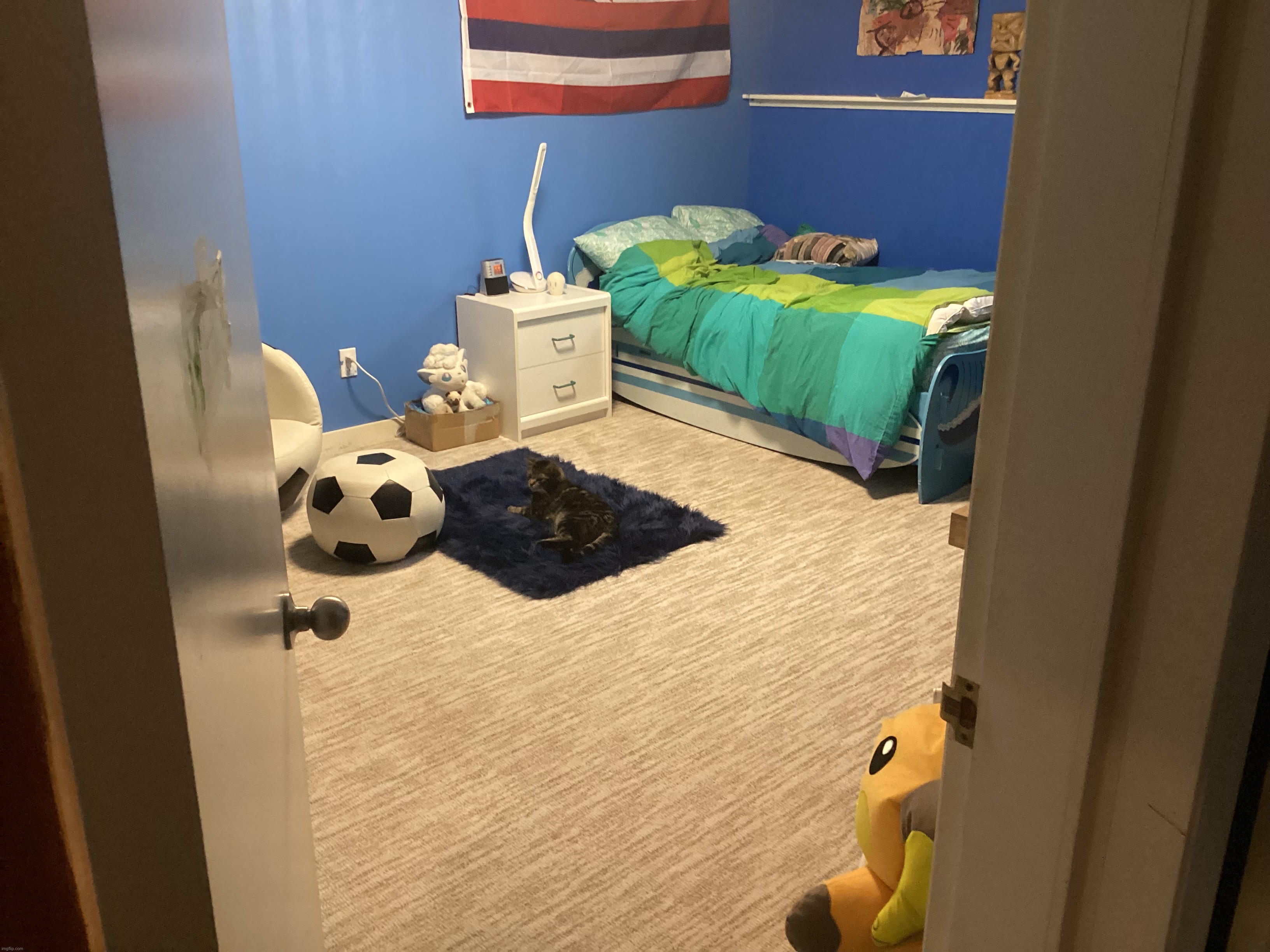 Alright, here is my room! This was I year ago, I need to find a more recent picture- | made w/ Imgflip meme maker
