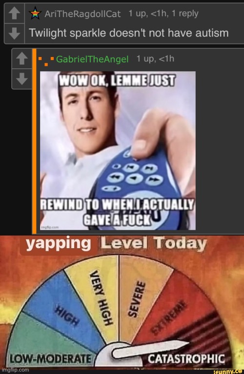 image tagged in yapping level today | made w/ Imgflip meme maker