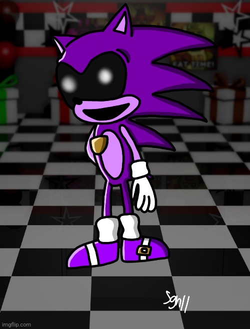 Rate Sonic Afton: remastered | image tagged in sonic,purple guy,fnaf,the hog behind the slaughter,sonic afton,rate my drawing | made w/ Imgflip meme maker
