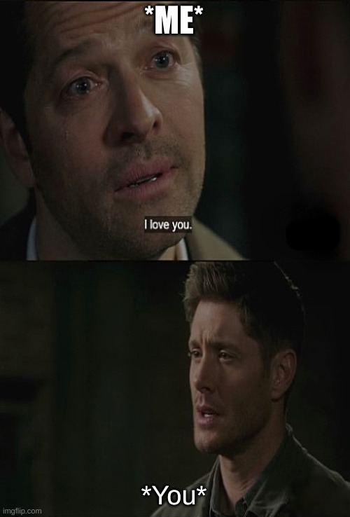 Spn- I Love You | *ME* *You* | image tagged in spn- i love you | made w/ Imgflip meme maker