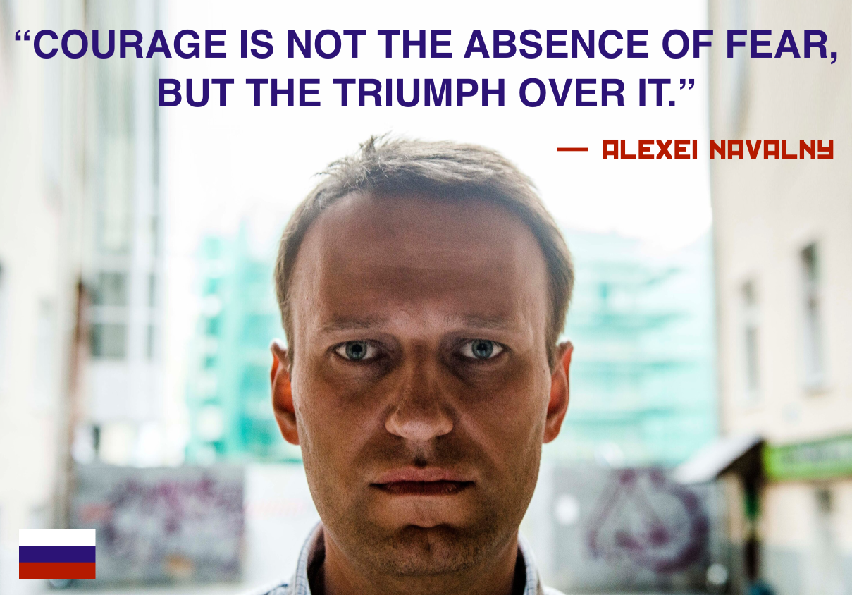 Alexei Navalny Quote Courage Is Not The Absence Of Fear Meme Blank Meme Template