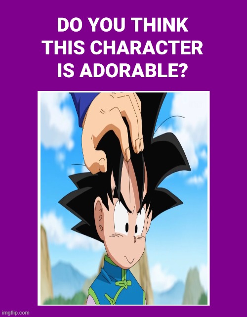 do you think goten is adorable ? | image tagged in do you think this character is adorable,dragon ball z,kids,cute,anime | made w/ Imgflip meme maker