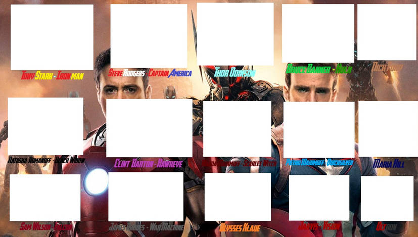 High Quality Avengers Age of Ultron Cast Meme Blank Meme Template