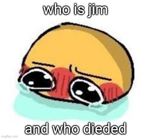 amb shamb bbbmba | who is jim; and who dieded | image tagged in amb shamb bbbmba | made w/ Imgflip meme maker