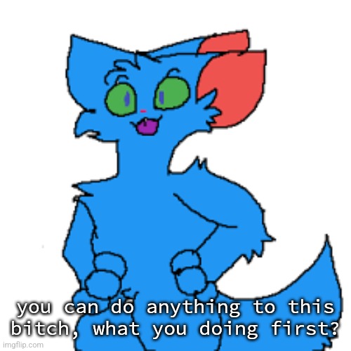 RetroFurry Fursona | you can do anything to this bitch, what you doing first? | image tagged in retrofurry fursona | made w/ Imgflip meme maker