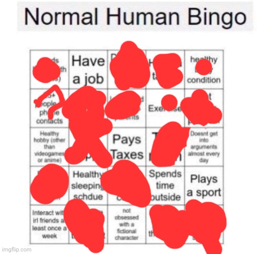 Omg | image tagged in normal human bingo | made w/ Imgflip meme maker