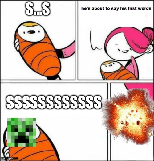 He is About to Say His First Words | S…S; SSSSSSSSSSSS | image tagged in he is about to say his first words | made w/ Imgflip meme maker