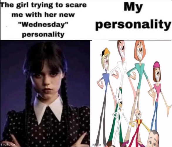 Alastor guy | image tagged in the girl trying to scare me with her new wednesday personality | made w/ Imgflip meme maker