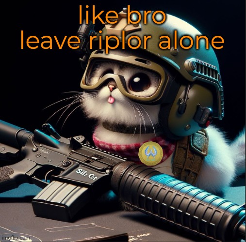 @msmg | like bro leave riplor alone | image tagged in ai generated silly critter but better | made w/ Imgflip meme maker