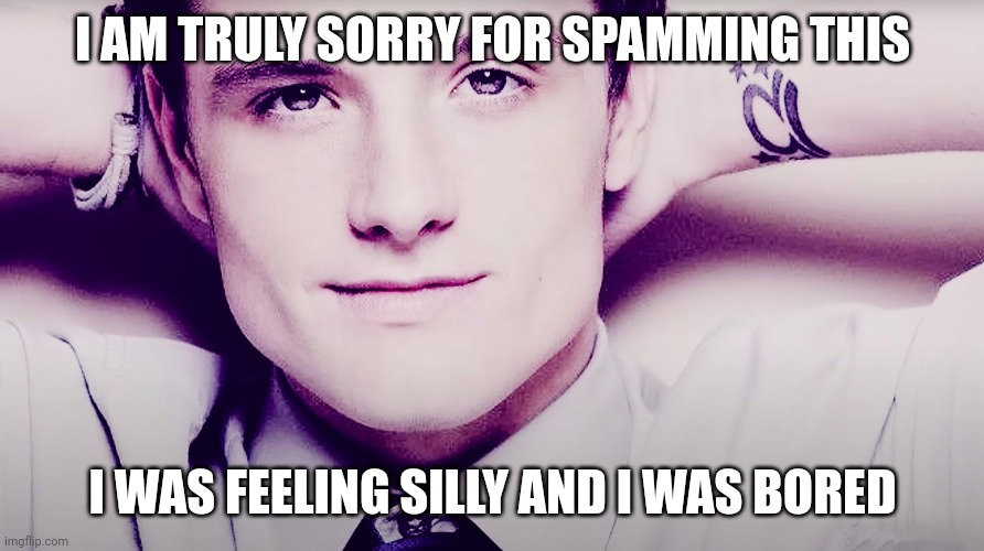 I was the one who started the whole "no femboys" thing, and the josh hutcherson thing (I was bored okay) | I AM TRULY SORRY FOR SPAMMING THIS; I WAS FEELING SILLY AND I WAS BORED | image tagged in josh hutcherson whistle | made w/ Imgflip meme maker