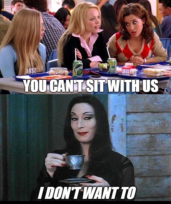 High Quality lunch girls morticia Blank Meme Template