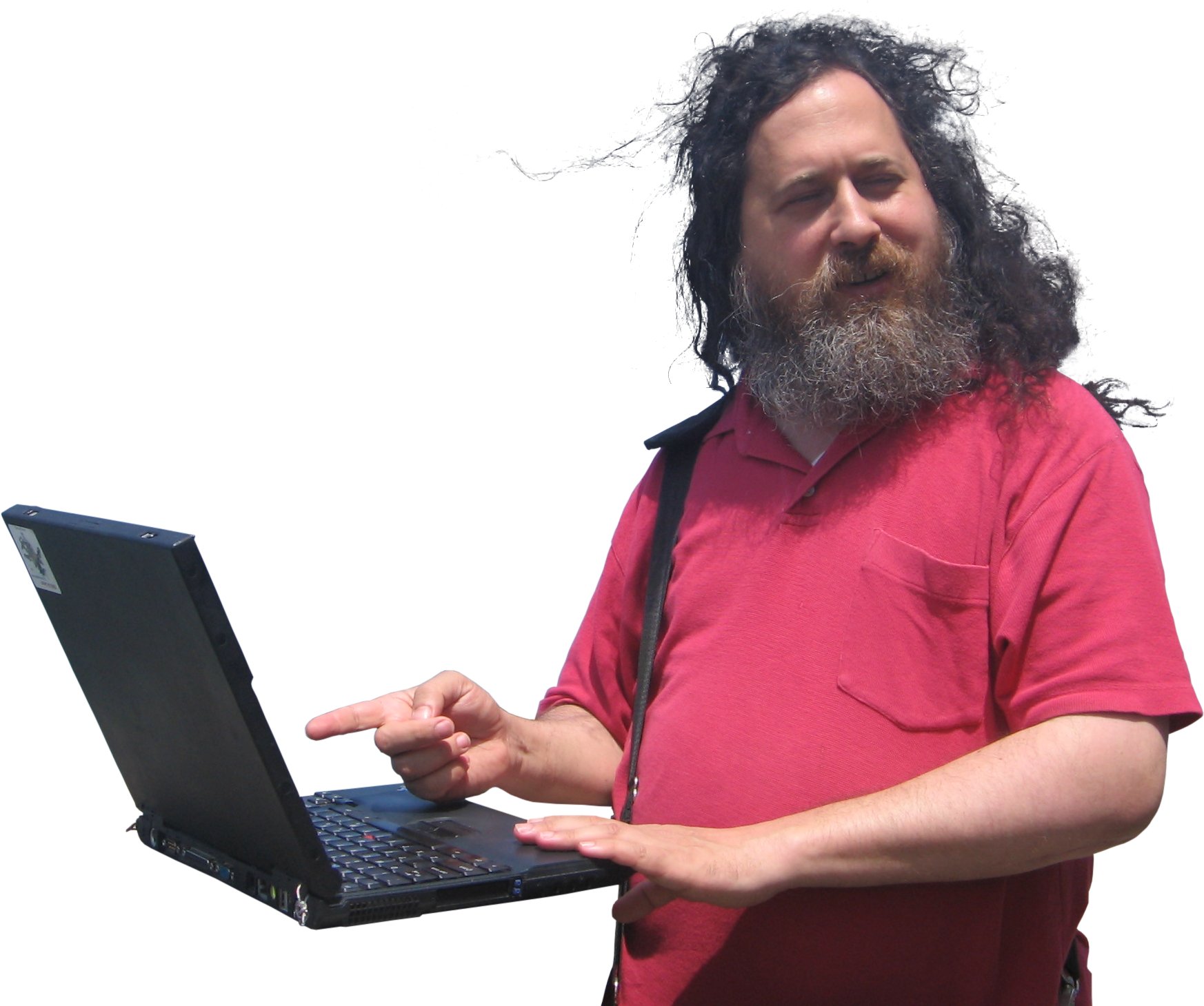 High Quality Stallman Laptop Blank Meme Template