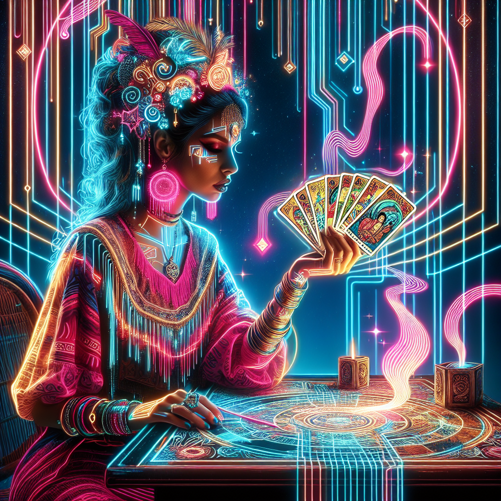 latin fortune teller reading tarot cards Blank Meme Template