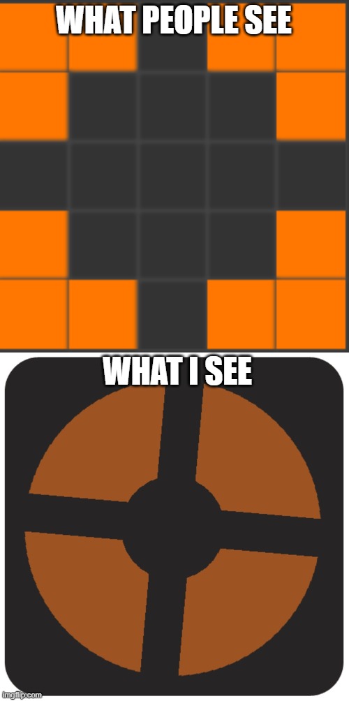TF2 | WHAT PEOPLE SEE; WHAT I SEE | image tagged in tf2 | made w/ Imgflip meme maker