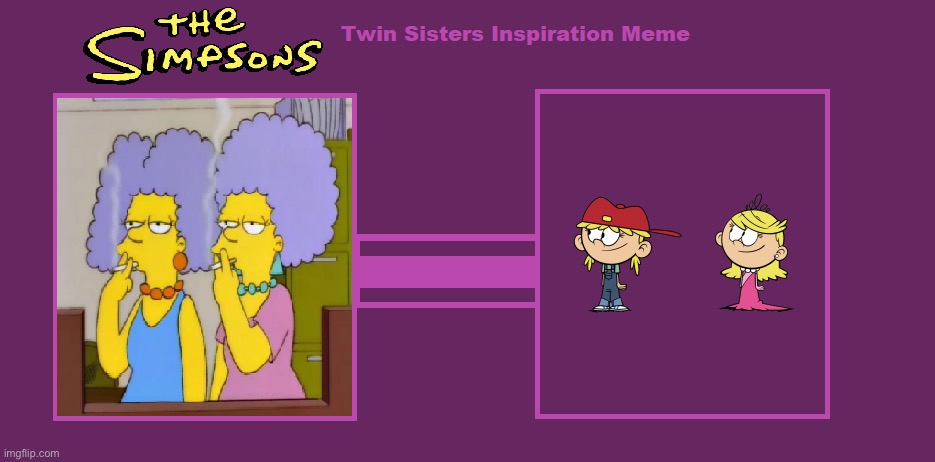 Lana and Lola Loud | image tagged in the simpsons,the loud house,deviantart,nickelodeon,twins,sisters | made w/ Imgflip meme maker