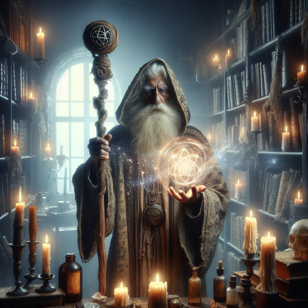 High Quality An ancient wizard casting a spell Blank Meme Template